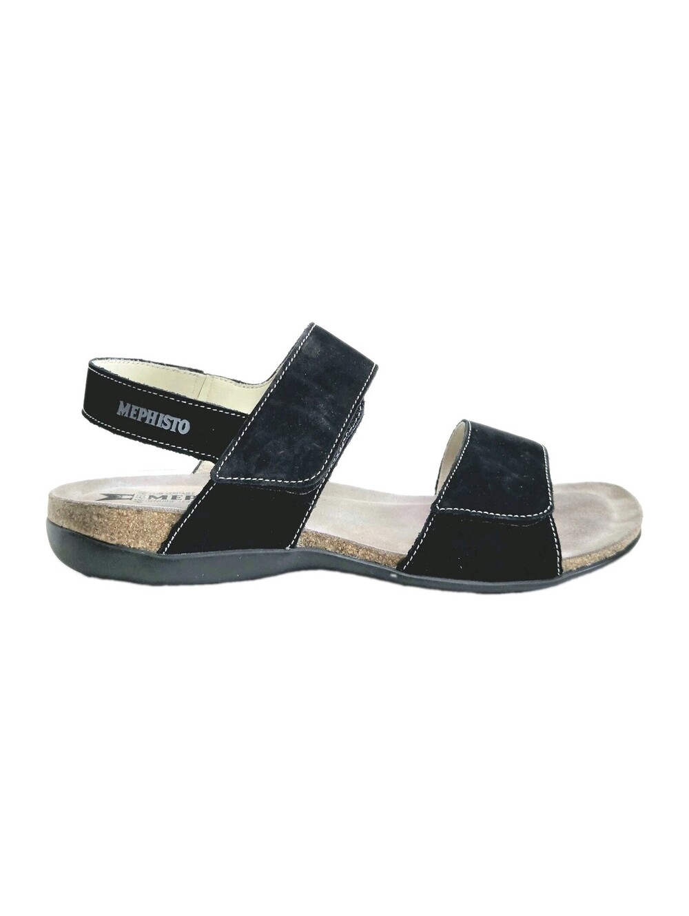 NEW Mephisto Agave Women's Black Leather Comfort Sandals US 8.5 EU 39 Slingback